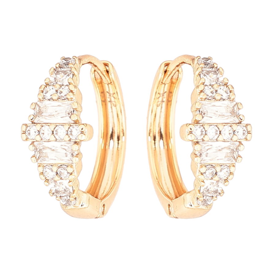 Серьги Xuping Позолота 18K колечки Инкрустация цирконием фото №1 Серьги Xuping Позолота 18K колечки Инкрустация цирконием фото №1