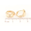 Серьги Xuping Позолота 18K колечки Узор с цирконием фото №2 Серьги Xuping Позолота 18K колечки Узор с цирконием фото №2