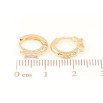 Серьги Xuping Позолота 18K колечки Узор с вставками циркония фото №2 Серьги Xuping Позолота 18K колечки Узор с вставками циркония фото №2