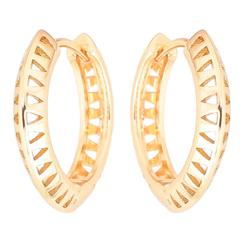Серьги Xuping Позолота 18K колечки Резной узор фото №2 Серьги Xuping Позолота 18K колечки Резной узор фото №2
