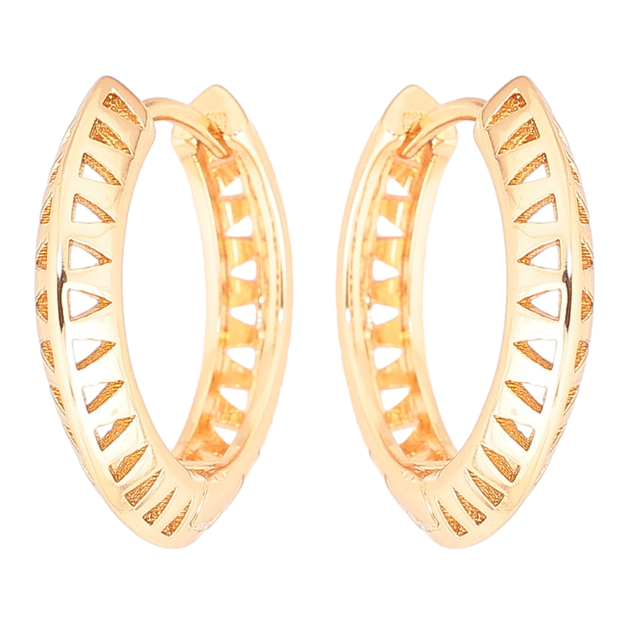 Серьги Xuping Позолота 18K колечки Резной узор фото №1 Серьги Xuping Позолота 18K колечки Резной узор фото №1
