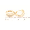 Серьги Xuping Позолота 18K колечки Узор с дорожками циркония фото №2 Серьги Xuping Позолота 18K колечки Узор с дорожками циркония фото №2