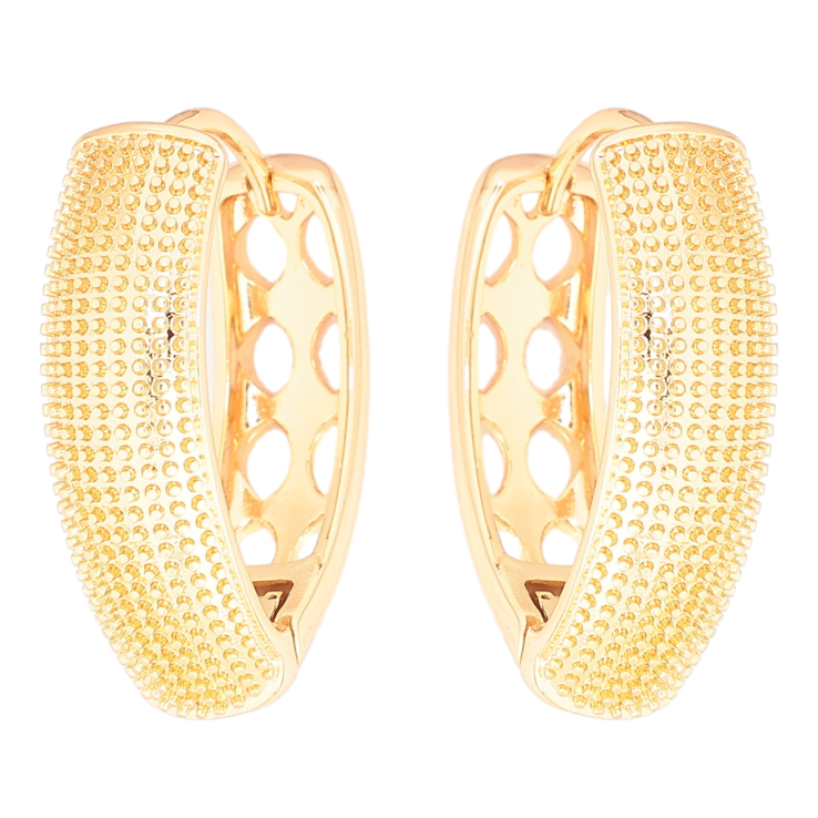 Серьги Xuping Позолота 18K колечки Декоративный узор фото №12 Серьги Xuping Позолота 18K колечки Декоративный узор фото №12
