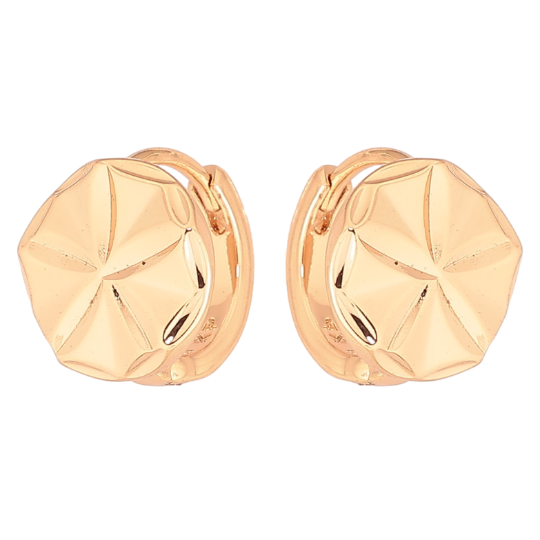 Серьги Xuping Позолота 18K колечки Декоративный узор фото №3