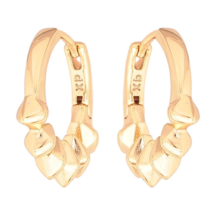 Серьги Xuping Позолота 18K колечки Декоративный узор фото №13 Серьги Xuping Позолота 18K колечки Декоративный узор фото №13
