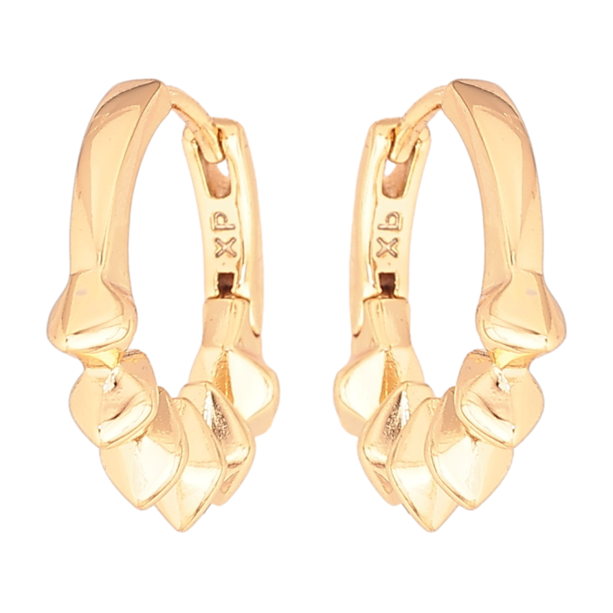 Серьги Xuping Позолота 18K колечки Декоративный узор фото №1 Серьги Xuping Позолота 18K колечки Декоративный узор фото №1