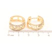 Серьги Xuping Позолота 18K колечки Узор цепочка с дорожками циркония фото №2 Серьги Xuping Позолота 18K колечки Узор цепочка с дорожками циркония фото №2