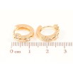 Серьги Xuping Позолота 18K колечки Два кристалла фото №2 Серьги Xuping Позолота 18K колечки Два кристалла фото №2