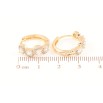 Серьги Xuping Позолота 18K колечки Узор с цирконием фото №2 Серьги Xuping Позолота 18K колечки Узор с цирконием фото №2