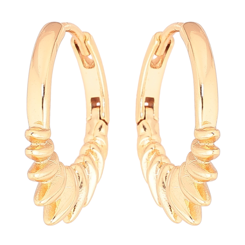 Сережки Xuping Позолота 18K колечка «Декоративний візерунок» фото №4