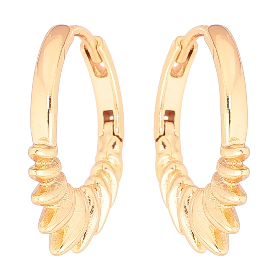 Серьги Xuping Позолота 18K колечки Декоративный узор фото №1
