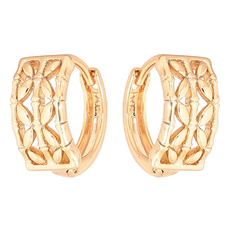 Серьги Xuping Позолота 18K колечки Декоративный узор фото №1 Серьги Xuping Позолота 18K колечки Декоративный узор фото №1