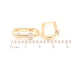 Серьги Xuping Позолота 18K колечки Овальные с цирконием фото №2