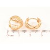 Серьги Xuping Позолота 18K колечки Резной орнамент фото №2 Серьги Xuping Позолота 18K колечки Резной орнамент фото №2