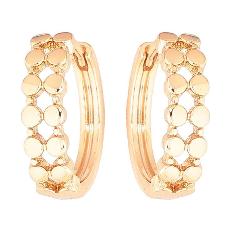 Серьги Xuping Позолота 18K колечки Декоративный узор фото №6 Серьги Xuping Позолота 18K колечки Декоративный узор фото №6
