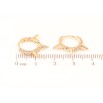 Сережки Xuping Позолота 18K колечка «Доріжка цирконію з шипами» фото №2