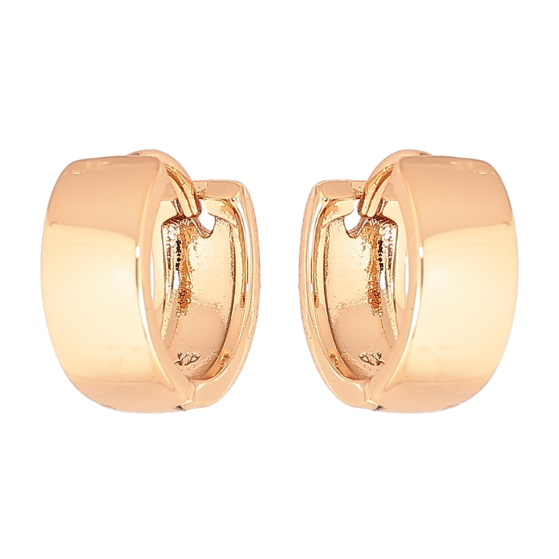 Сережки Xuping Позолота 18K колечка Класика, шир. 5мм ø 13мм фото №5 Сережки Xuping Позолота 18K колечка Класика, шир. 5мм ø 13мм фото №5