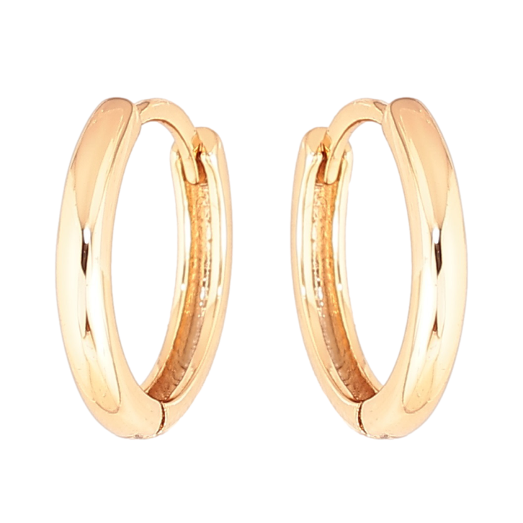 Серьги Xuping Позолота 18K колечки Классика, шир. 2мм ø 15мм фото №6