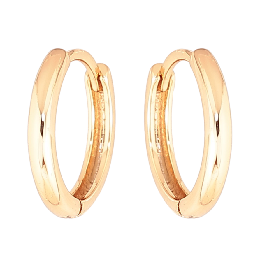 Серьги Xuping Позолота 18K колечки Классика, шир. 2мм ø 15мм фото №1