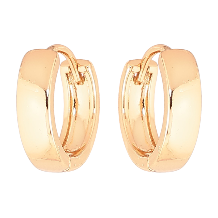Серьги Xuping Позолота 18K колечки Классика, шир. 4мм ø 14мм фото №5 Серьги Xuping Позолота 18K колечки Классика, шир. 4мм ø 14мм фото №5