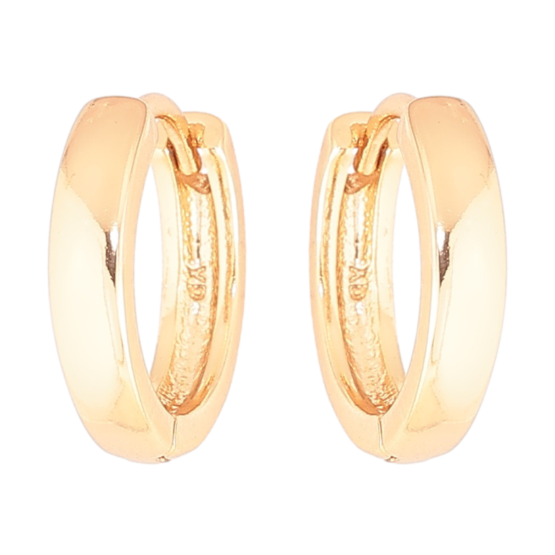 Сережки Xuping Позолота 18K колечка Класика, шир. 3мм ø 15мм фото №1