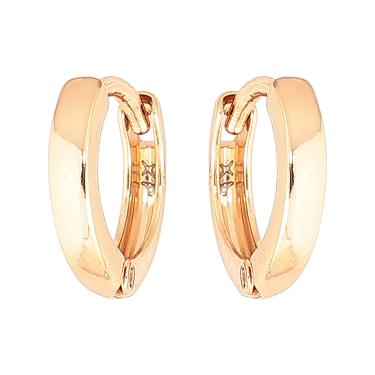 Серьги Xuping Позолота 18K колечки Классика, шир. 2мм ø 11мм фото №7