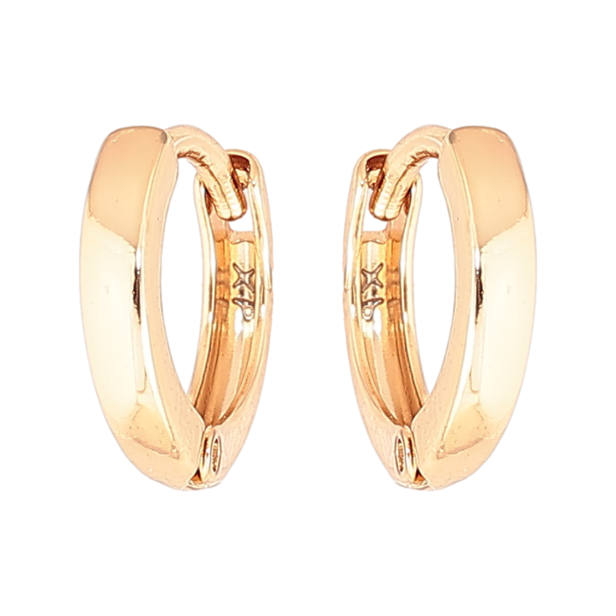 Серьги Xuping Позолота 18K колечки Классика, шир. 2мм ø 11мм фото №1