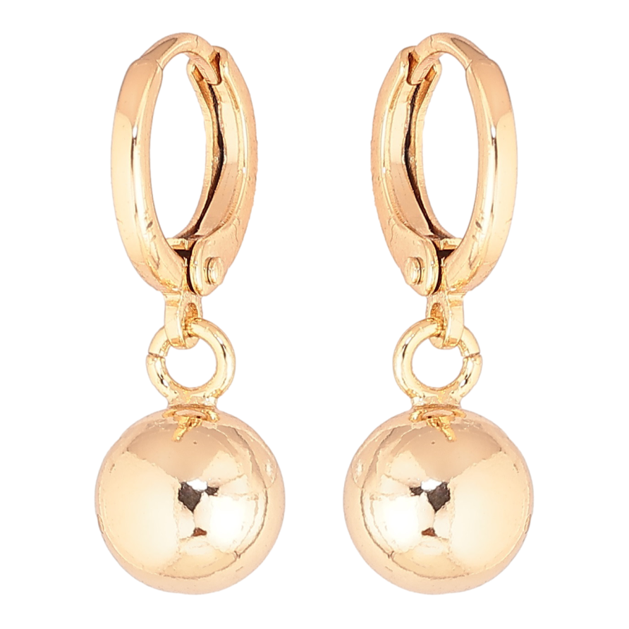 Сережки Xuping Позолота 18K підвіски на колечках «Кульки» ø 8мм фото №1 Сережки Xuping Позолота 18K підвіски на колечках «Кульки» ø 8мм фото №1