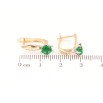 Серьги Xuping Позолота 18K + Родий английский замок Зеленые фианиты фото №2 Серьги Xuping Позолота 18K + Родий английский замок Зеленые фианиты фото №2