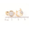 Серьги Xuping Позолота 18K + Родий английский замок Круги с цирконием фото №2 Серьги Xuping Позолота 18K + Родий английский замок Круги с цирконием фото №2