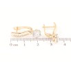 Серьги Xuping Позолота 18K + Родий английский замок Кристальный блеск фото №2