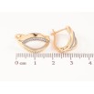 Серьги Xuping Позолота 18K + Родий английский замок Лепестки с дорожками циркония фото №2 Серьги Xuping Позолота 18K + Родий английский замок Лепестки с дорожками циркония фото №2