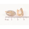 Серьги Xuping Позолота 18K + Родий английский замок Овалы с узором цирконием фото №2 Серьги Xuping Позолота 18K + Родий английский замок Овалы с узором цирконием фото №2