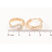 Серьги Xuping Позолота 18K + Родий колечки Узор с цирконием фото №2 Серьги Xuping Позолота 18K + Родий колечки Узор с цирконием фото №2
