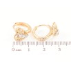 Серьги Xuping Позолота 18K + Родий колечки Сердечки фото №2