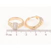Серьги Xuping Позолота 18K + Родий колечки Декоративный узор с цирконием фото №2
