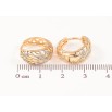 Серьги Xuping Позолота 18K + Родий колечки Узор с цирконием фото №2