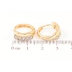 Серьги Xuping Позолота 18K + Родий колечки Дорожки циркония фото №2