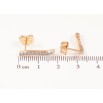Серьги Xuping Позолота 18K + Родий пусеты Волнистые дорожки циркония фото №2