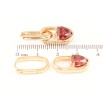Серьги Xuping Позолота 18K подвески на колечках Подвески с красными кристальными сердечками 2 в 1 фото №2 Серьги Xuping Позолота 18K подвески на колечках Подвески с красными кристальными сердечками 2 в 1 фото №2