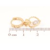 Серьги Xuping Позолота 18K подвески на колечках Сердечки с кристаллами фото №2 Серьги Xuping Позолота 18K подвески на колечках Сердечки с кристаллами фото №2
