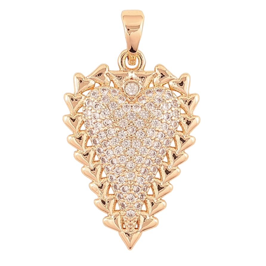 Кулон Xuping M&L Колір 18K «Сердечко з цирконієм для ланцюжка до 6мм фото №1 Кулон Xuping M&L Колір 18K «Сердечко з цирконієм для ланцюжка до 6мм фото №1