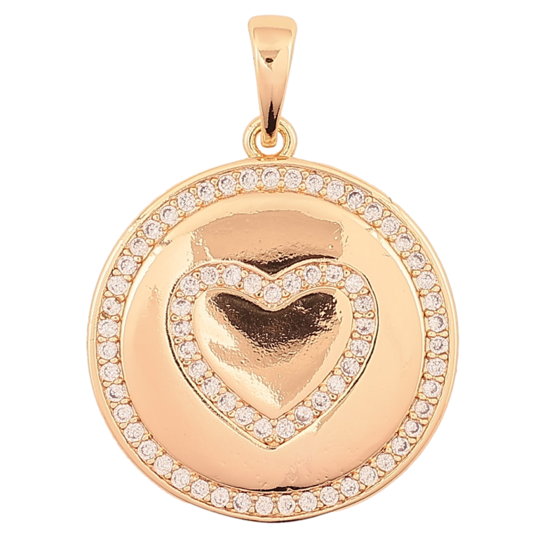 Кулон Xuping M&L Колір 18K «Сердечко з цирконієм для ланцюжка до 6мм фото №3 Кулон Xuping M&L Колір 18K «Сердечко з цирконієм для ланцюжка до 6мм фото №3