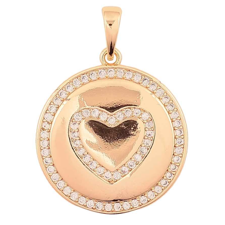 Кулон Xuping M&L Колір 18K «Сердечко з цирконієм для ланцюжка до 6мм фото №1 Кулон Xuping M&L Колір 18K «Сердечко з цирконієм для ланцюжка до 6мм фото №1