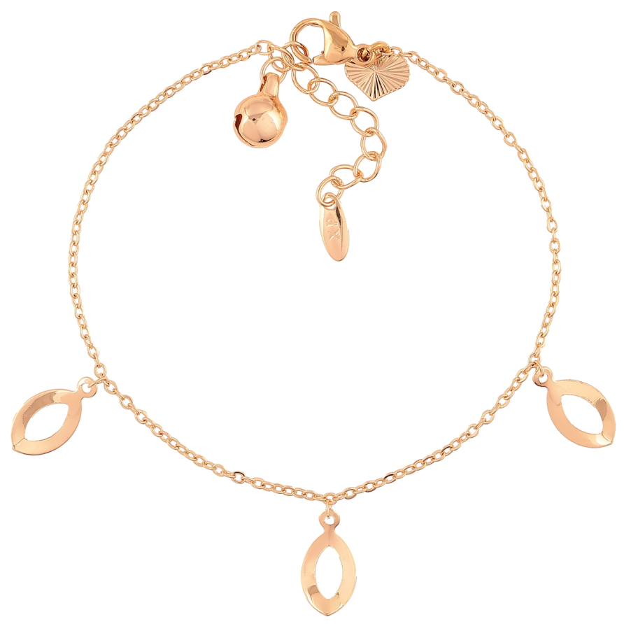 Браслет Xuping M&L Колір 18K «Ланцюжок з підвісками довжина з доп.ланцюжком 17.5-20см х 1мм фото №1 Браслет Xuping M&L Колір 18K «Ланцюжок з підвісками довжина з доп.ланцюжком 17.5-20см х 1мм фото №1