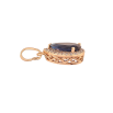 Кулон Xuping Позолота 18K Синяя кристальная капелька в обрамлении циркония для цепочки до 5мм фото №2