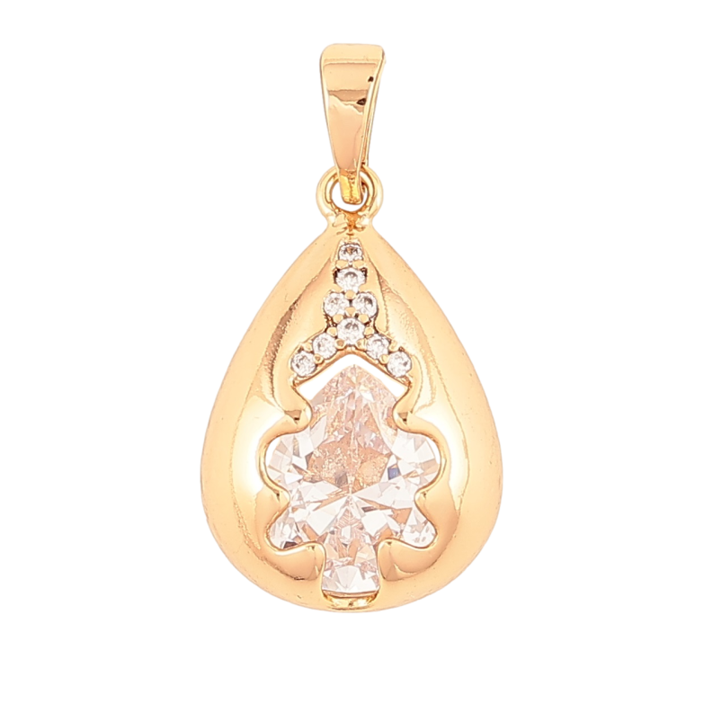 Кулон Xuping Позолота 18K Капелька с кристаллом для цепочки до 6мм фото №2