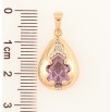 Кулон Xuping Позолота 18K «Крапелька з бузковим кристалом для ланцюжка до 6мм фото №2 Кулон Xuping Позолота 18K «Крапелька з бузковим кристалом для ланцюжка до 6мм фото №2