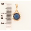 Кулон Xuping Позолота 18K Синий кристалл, ø 9мм для цепочки до 5мм фото №2