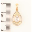 Кулон Xuping Позолота 18K Крапелька з цирконієм для ланцюжка до 5мм фото №2 Кулон Xuping Позолота 18K Крапелька з цирконієм для ланцюжка до 5мм фото №2